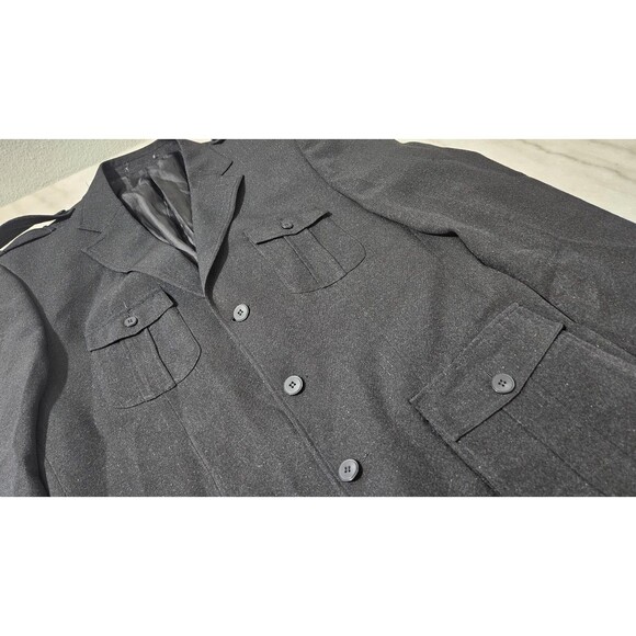 IL Canto Men's Blazer Jacket 44L Black Italian Designer 4-Pocket Style Jacket - Picture 7 of 9